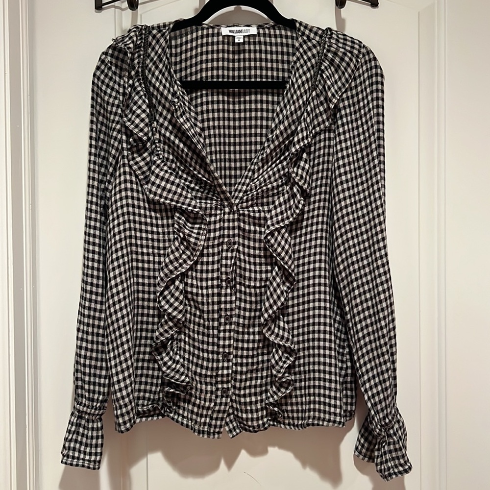William Rast Susannah Ruffled Button Down Top - Picture 5 of 10